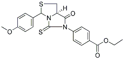 ETHYL 4-[(7AR)-3-(4-METHOXYPHENYL)-7-OXO-5-THIOXODIHYDRO-1H-IMIDAZO[1,5-C][1,3]THIAZOL-6(5H)-YL]BENZOATE Struktur