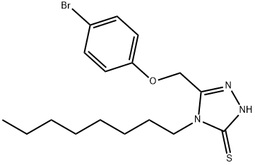 5-(4-BROMO-PHENOXYMETHYL)-4-OCTYL-4H-[1,2,4]TRIAZOLE-3-THIOL Struktur