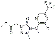 ETHYL 2-(4-[[3-CHLORO-5-(TRIFLUOROMETHYL)-2-PYRIDINYL](METHYL)AMINO]-3-METHYL-5-OXO-4,5-DIHYDRO-1H-1,2,4-TRIAZOL-1-YL)ACETATE Struktur