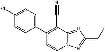 7-(4-CHLOROPHENYL)-2-ETHYL[1,2,4]TRIAZOLO[1,5-A]PYRIDINE-8-CARBONITRILE Struktur