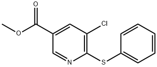 METHYL 5-CHLORO-6-(PHENYLSULFANYL)NICOTINATE Struktur