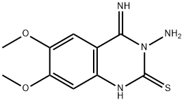 3-AMINO-4-IMINO-6,7-DIMETHOXY-3,4-DIHYDRO-2(1H)-QUINAZOLINETHIONE Struktur