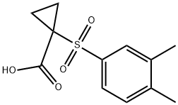 1-(3,4-DIMETHYL-BENZENESULFONYL)-CYCLOPROPANECARBOXYLIC ACID Struktur