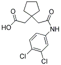 (1-(2-[(3,4-DICHLOROPHENYL)AMINO]-2-OXOETHYL)CYCLOPENTYL)ACETIC ACID Struktur