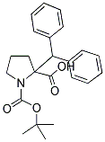 BOC-ALPHA-(DIPHENYLMETHYL)-DL-PRO-OH Struktur