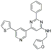 N-(2-FURYLMETHYL)-2-PHENYL-6-(5-THIEN-2-YLPYRIDIN-3-YL)PYRIMIDIN-4-AMINE Struktur