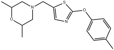 2,6-DIMETHYL-4-([2-(4-METHYLPHENOXY)-1,3-THIAZOL-5-YL]METHYL)MORPHOLINE Struktur