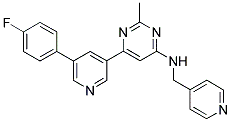 6-[5-(4-FLUOROPHENYL)PYRIDIN-3-YL]-2-METHYL-N-(PYRIDIN-4-YLMETHYL)PYRIMIDIN-4-AMINE Struktur