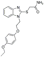 2-((1-[2-(4-ETHOXYPHENOXY)ETHYL]-1H-BENZIMIDAZOL-2-YL)THIO)ACETAMIDE Struktur