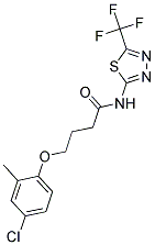 4-(4-CHLORO-2-METHYLPHENOXY)-N-[5-(TRIFLUOROMETHYL)-1,3,4-THIADIAZOL-2-YL]BUTANAMIDE Struktur