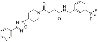 4-OXO-4-[4-(3-(PYRIDIN-3-YL)-1,2,4-OXADIAZOL-5-YL)PIPERIDIN-1-YL]-N-(3-(TRIFLUOROMETHYL)BENZYL)BUTANAMIDE Struktur