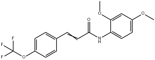 N-(2,4-DIMETHOXYPHENYL)-3-[4-(TRIFLUOROMETHOXY)PHENYL]ACRYLAMIDE Struktur