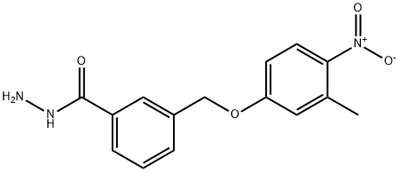 3-(3-METHYL-4-NITRO-PHENOXYMETHYL)-BENZOIC ACID HYDRAZIDE Struktur