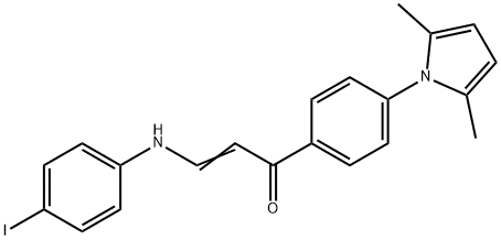 (E)-1-[4-(2,5-DIMETHYL-1H-PYRROL-1-YL)PHENYL]-3-(4-IODOANILINO)-2-PROPEN-1-ONE Struktur