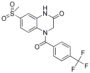 7-(METHYLSULFONYL)-4-[4-(TRIFLUOROMETHYL)BENZOYL]-3,4-DIHYDROQUINOXALIN-2(1H)-ONE Struktur