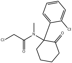 2-CHLORO-N-[1-(2-CHLORO-PHENYL)-2-OXO-CYCLOHEXYL]-N-METHYL-ACETAMIDE Struktur