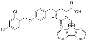 4-FMOC-(R)-AMINO-5-(4'-DICHLOROBENZOXYPHENYL) PENTANOIC ACID Struktur