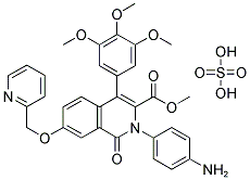 METHYL 2-(4-AMINOPHENYL)-1,2-DIHYDRO-1-OXO-7-(2-PYRIDINYLMETHOXY)-4-(3,4,5-TRIMETHOXYPHENYL)-3-ISOQUINOLINE CARBOXYLATE SULFATE Struktur