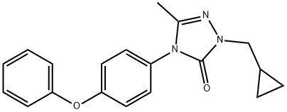 2-(CYCLOPROPYLMETHYL)-5-METHYL-4-(4-PHENOXYPHENYL)-2,4-DIHYDRO-3H-1,2,4-TRIAZOL-3-ONE Struktur