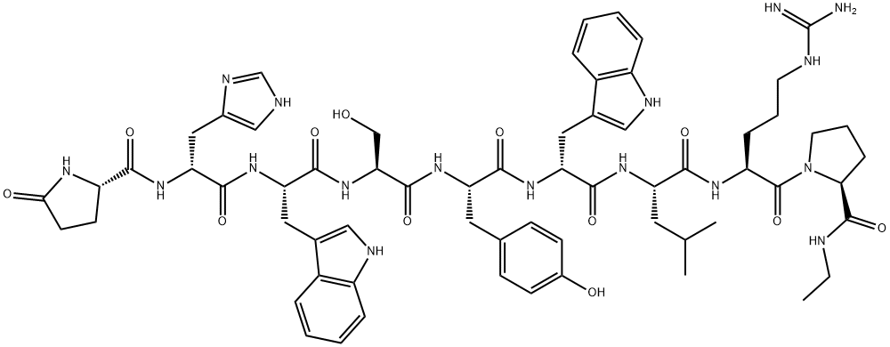 (DES-GLY10,D-HIS2,D-TRP6,PRO-NHET9)-LHRH Struktur