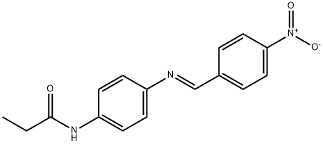 N-(4-((4-NITROBENZYLIDENE)AMINO)PHENYL)PROPANAMIDE Struktur