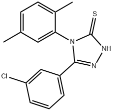 5-(3-CHLORO-PHENYL)-4-(2,5-DIMETHYL-PHENYL)-4H-[1,2,4]TRIAZOLE-3-THIOL Struktur