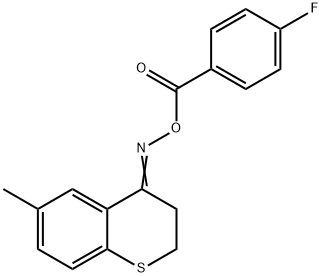 4-([(4-FLUOROBENZOYL)OXY]IMINO)-6-METHYLTHIOCHROMANE Struktur