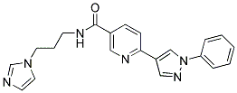 N-[3-(1H-IMIDAZOL-1-YL)PROPYL]-6-(1-PHENYL-1H-PYRAZOL-4-YL)NICOTINAMIDE Struktur