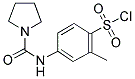 2-METHYL-4-[(PYRROLIDINE-1-CARBONYL)-AMINO]-BENZENESULFONYL CHLORIDE Struktur