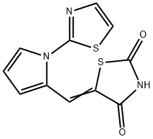 5-((Z)-[1-(1,3-THIAZOL-2-YL)-1H-PYRROL-2-YL]METHYLIDENE)-1,3-THIAZOLANE-2,4-DIONE Struktur