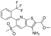 3-AMINO-5-(METHYLSULFONYL)-6-(2-(TRIFLUOROMETHYL)PHENYL)-THIENO[2,3-B]PYRIDINE-2-CARBOXYLIC ACID, METHYL ESTER Struktur