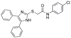 N-(4-CHLOROPHENYL)-2-[(4,5-DIPHENYL-1H-IMIDAZOL-2-YL)THIO]ACETAMIDE Struktur