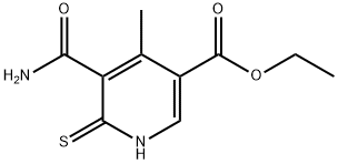 ETHYL 5-(AMINOCARBONYL)-4-METHYL-6-THIOXO-1,6-DIHYDRO-3-PYRIDINECARBOXYLATE Struktur