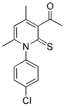 1-[1-(4-CHLOROPHENYL)-4,6-DIMETHYL-2-THIOXO-1,2-DIHYDROPYRIDIN-3-YL]ETHANONE Struktur