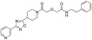 2-[2-OXO-2-(4-(3-(PYRIDIN-3-YL)-1,2,4-OXADIAZOL-5-YL)PIPERIDIN-1-YL)ETHOXY]-N-(2-PHENYLETHYL)ACETAMIDE Struktur