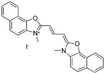 3,3'-DIMETHYL-ALPHA-NAPHTHOXACARBOCYANINE IODIDE Struktur