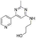 3-[(2-METHYL-6-PYRIDIN-3-YLPYRIMIDIN-4-YL)AMINO]PROPAN-1-OL Struktur