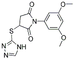 1-(3,5-DIMETHOXYPHENYL)-3-(4H-1,2,4-TRIAZOL-3-YLTHIO)PYRROLIDINE-2,5-DIONE