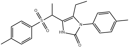 5-ETHYL-1-(4-METHYLPHENYL)-4-(1-[(4-METHYLPHENYL)SULFONYL]ETHYL)-1,3-DIHYDRO-2H-IMIDAZOL-2-ONE Struktur