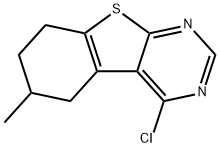 4-CHLORO-6-METHYL-5,6,7,8-TETRAHYDROBENZO[4,5]THIENO[2,3-D]PYRIMIDINE Struktur