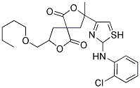 3-[2-((2-CHLOROPHENYL)AMINO)-2,5-DIHYDRO-1,3-THIAZOL-4-YL]-3-METHYL-8-[(PENTYLOXY)METHYL]-2,7-DIOXASPIRO[4.4]NONANE-1,6-DIONE Struktur