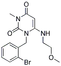 1-(2-BROMOBENZYL)-6-[(2-METHOXYETHYL)AMINO]-3-METHYLPYRIMIDINE-2,4(1H,3H)-DIONE Struktur