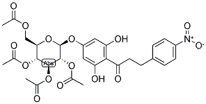 4'-O-(BETA-D-2',3',4',6'-TETRAACETYL-GLUCOPYRANOSYL)-4-NITROPHLORETIN Struktur