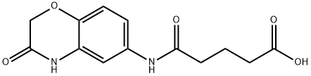 5-OXO-5-[(3-OXO-3,4-DIHYDRO-2H-1,4-BENZOXAZIN-6-YL)AMINO]PENTANOIC ACID Struktur