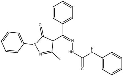 4-(1-PHENYL)-2-(4-PHENYLTHIOSEMICARBAZONE)-3-METHYL-1-PHENYL-2-PYRAZOLIN-5-ONE Struktur