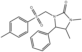 1,5-DIMETHYL-3-([(4-METHYLPHENYL)SULFONYL]METHYL)-4-PHENYLTETRAHYDRO-2H-IMIDAZOL-2-ONE Struktur