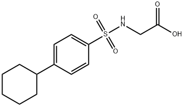 [[(4-CYCLOHEXYLPHENYL)SULFONYL]AMINO]ACETIC ACID Struktur