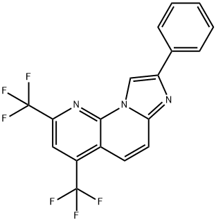 8-PHENYL-2,4-BIS(TRIFLUOROMETHYL)IMIDAZO[1,2-A][1,8]NAPHTHYRIDINE Struktur