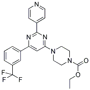 4-[2-PYRIDIN-4-YL-6-(3-TRIFLUOROMETHYL-PHENYL)-PYRIMIDIN-4-YL]-PIPERAZINE-1-CARBOXYLIC ACID ETHYL ESTER