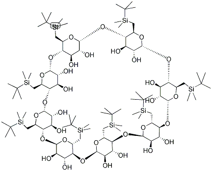 OCTAKIS-6-(DIMETHYL-TERT-BUTYLSILYL)-6-DEOXY-GAMMA-CYCLODEXTRIN Struktur